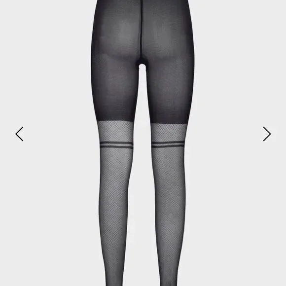 NWT WOLFORD biker tights black Large - Picture 8 of 9
